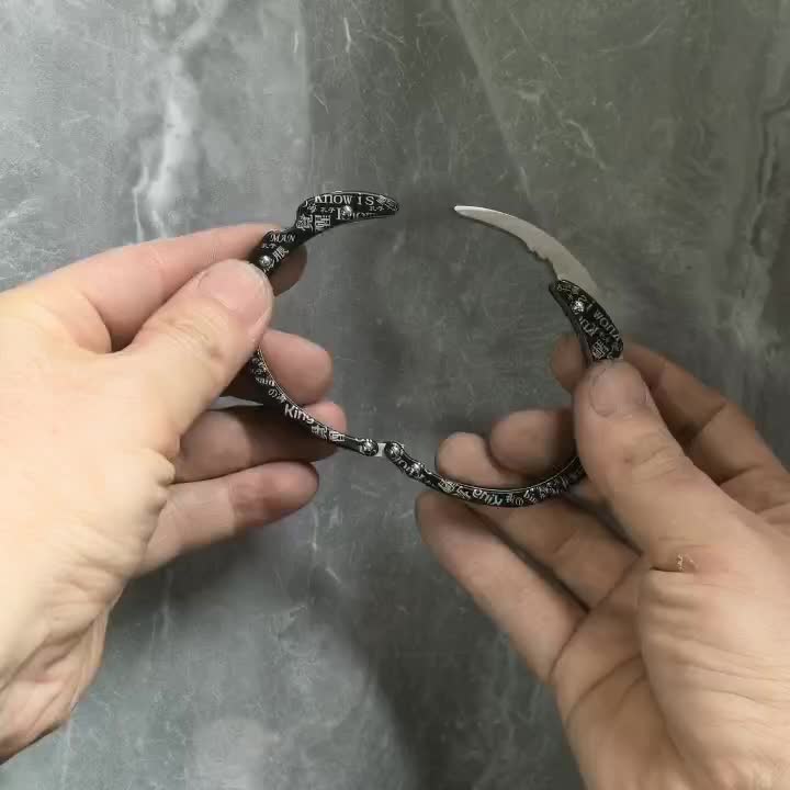 Men's 304 Stainless Steel Open Bangle, Punk Street Style
